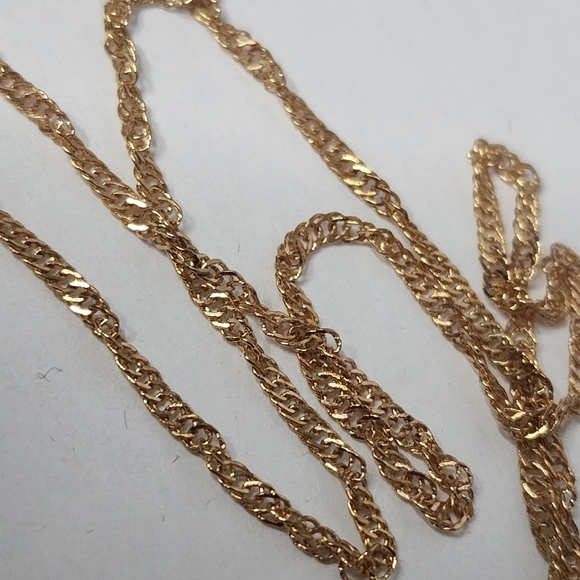 Gold Filled Double Heart Pendant Necklace  Earrings Set - Picture 7 of 7